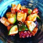 Takokimuchi. Raw kimuchi and octopus.