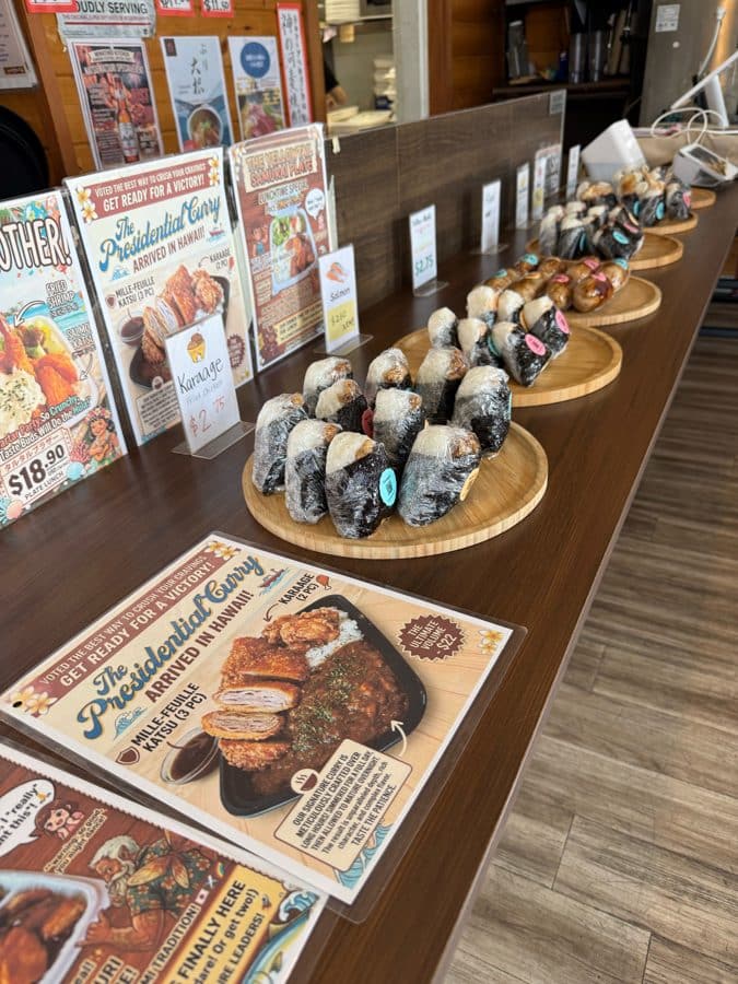 Onigiri counter inside Minatoku Kitchen